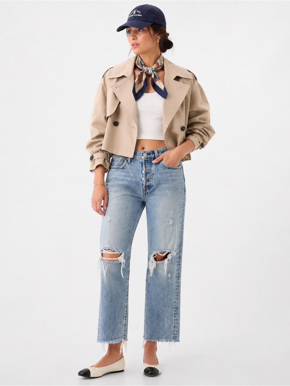 Levi’s Distressed Light Wash Button Fly Straight Leg Jeans W27 Raw Hem